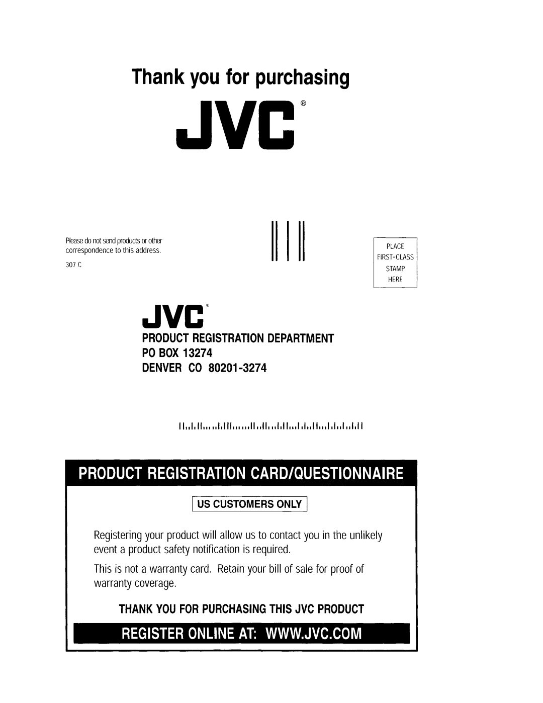 JVC CH-X1500 user service 