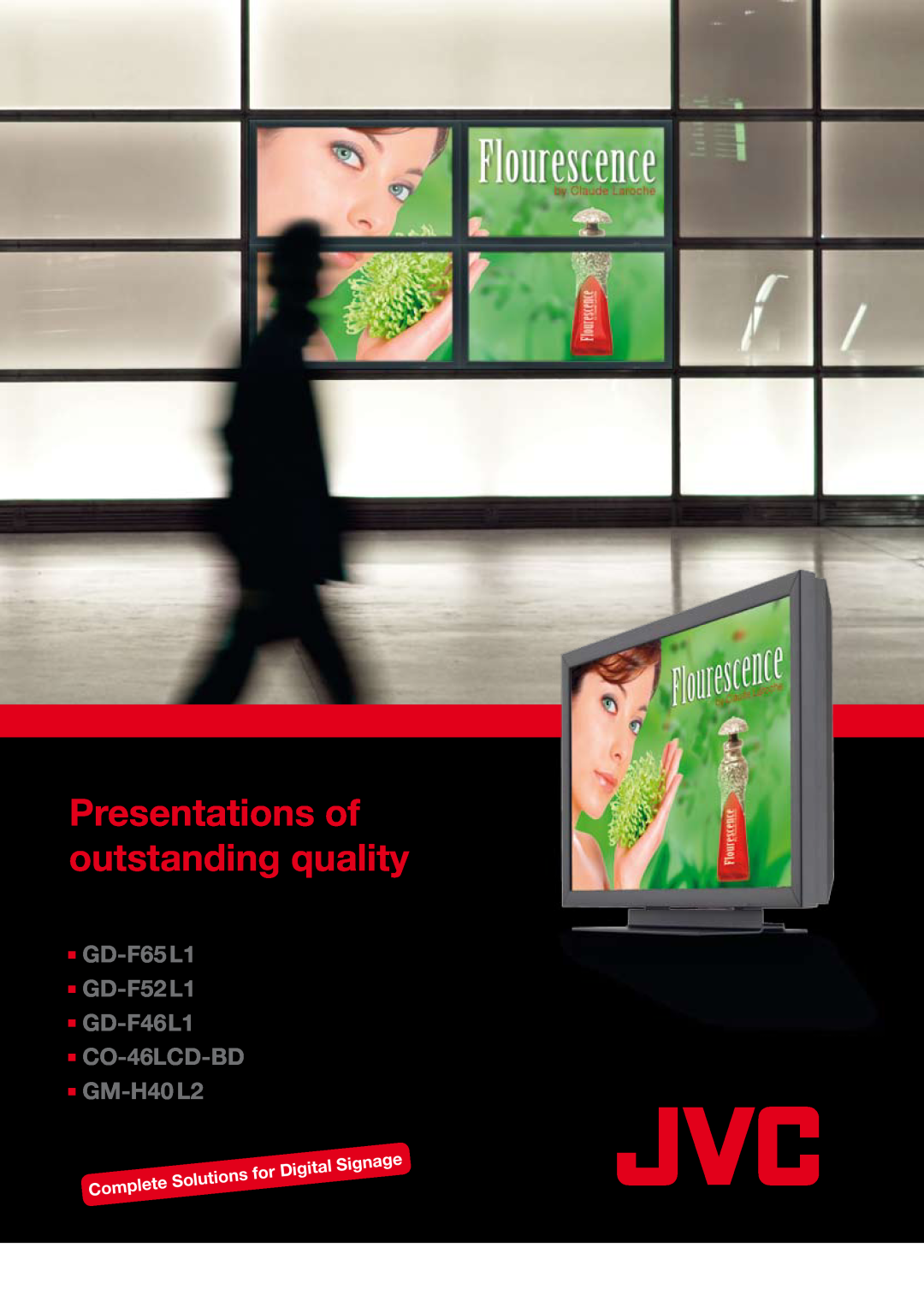 JVC GD-F65L1, CO-46LCD-BD manual Presentations of outstanding quality, JVC Professional high definition LCD displays 