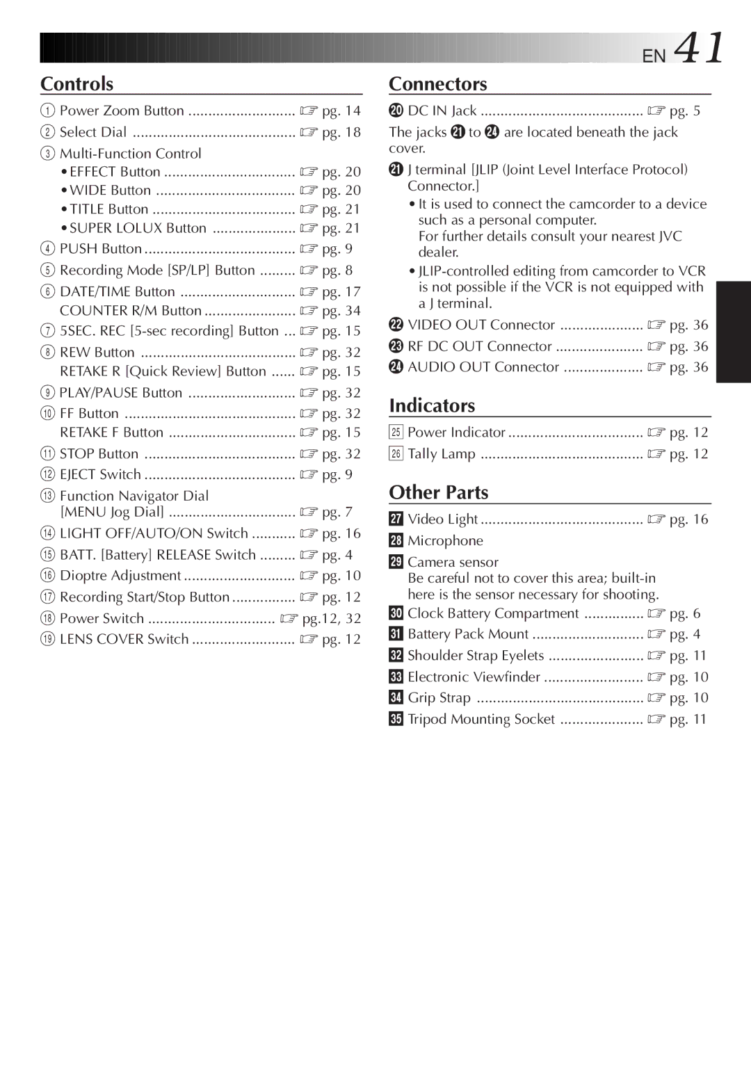 JVC Compact VHS instruction manual Counter R/M Button, # Function Navigator Dial Menu Jog Dial, Power Switch Pg.12 