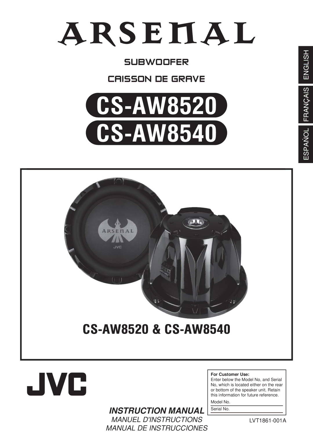 JVC instruction manual CS-AW8520 CS-AW8540 