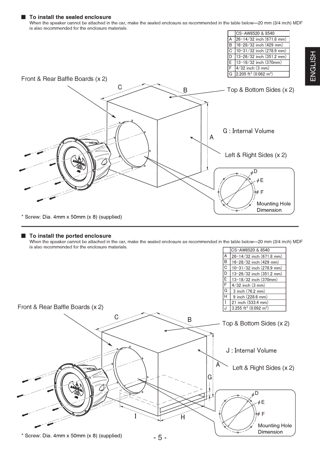 JVC CS-AW8540, CS-AW8520 instruction manual Internal Volume 