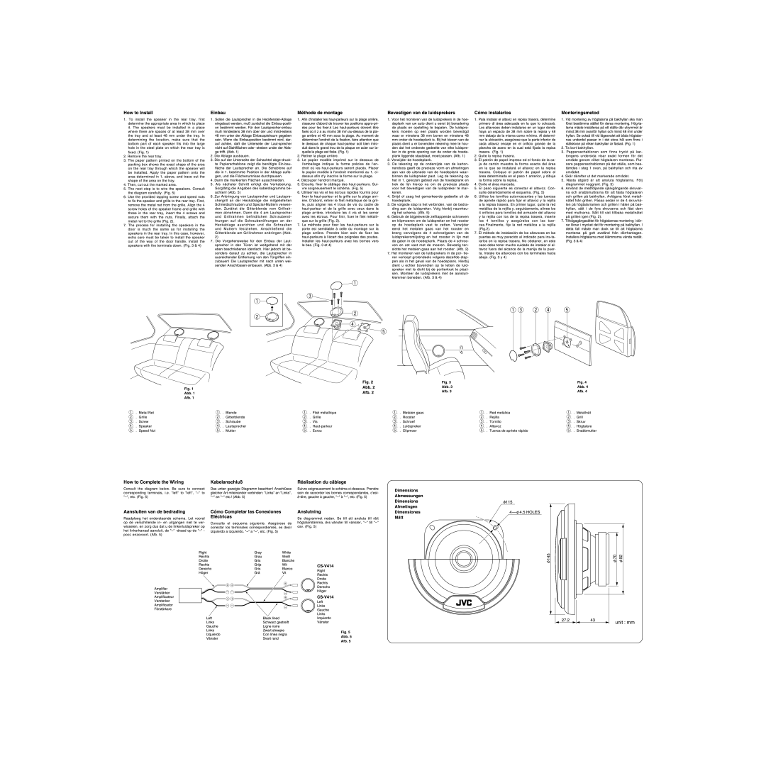 JVC CS-V414 manual 