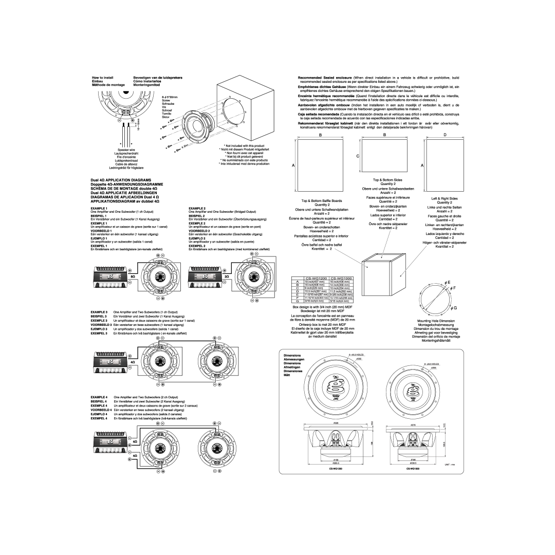 JVC CS-WG1200 manual 