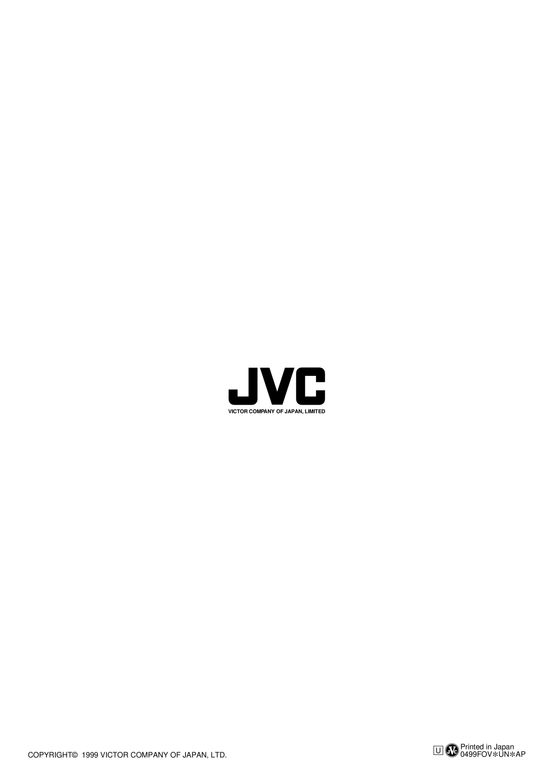 JVC CU-V803 important safety instructions 0499FOV*UN*AP 