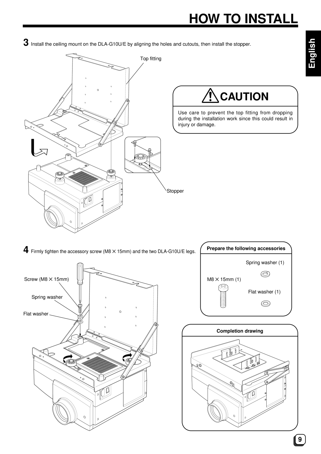 JVC DLA-G10E, DLA-G10U instruction manual HOW to Install 