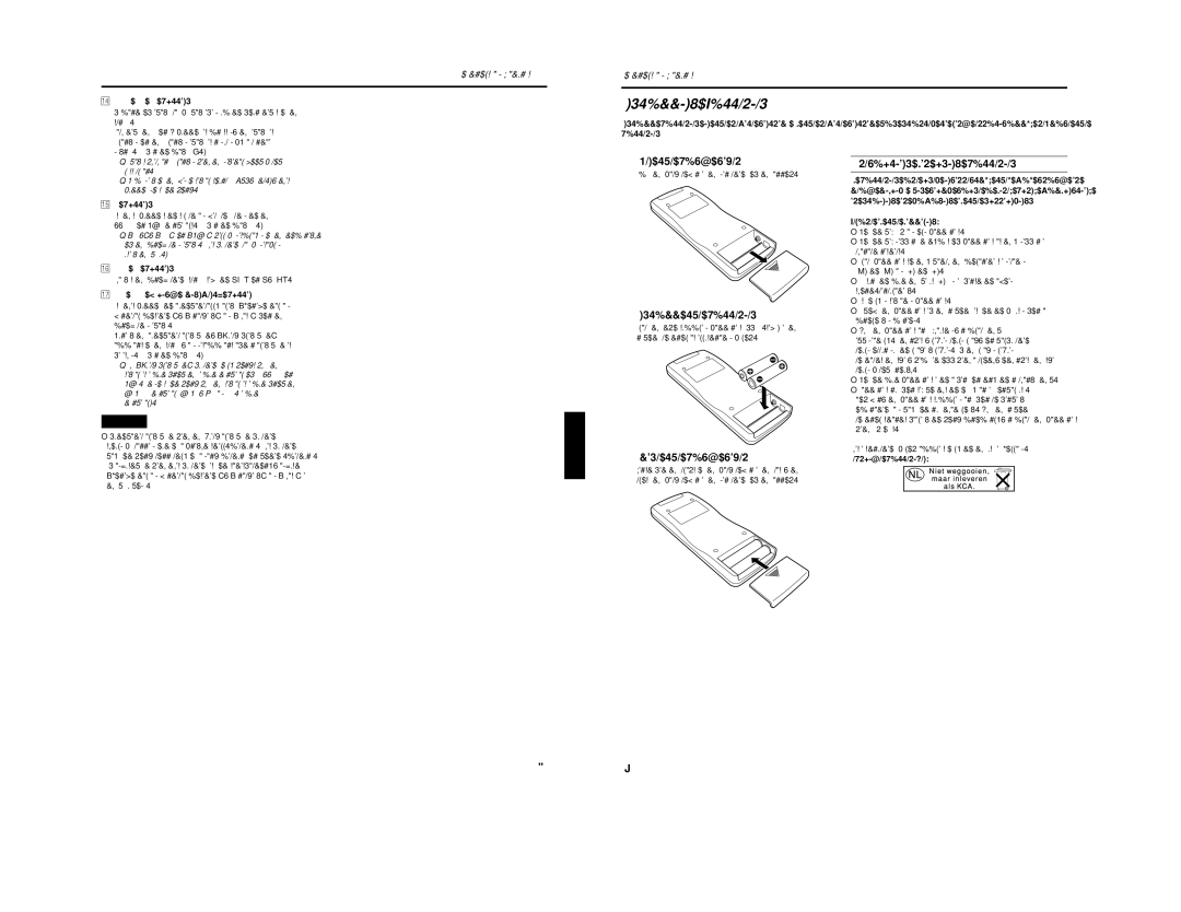 JVC DLA-G150CLE, DLA-G150CLU manual PC buttons, Gebruike batterijen 