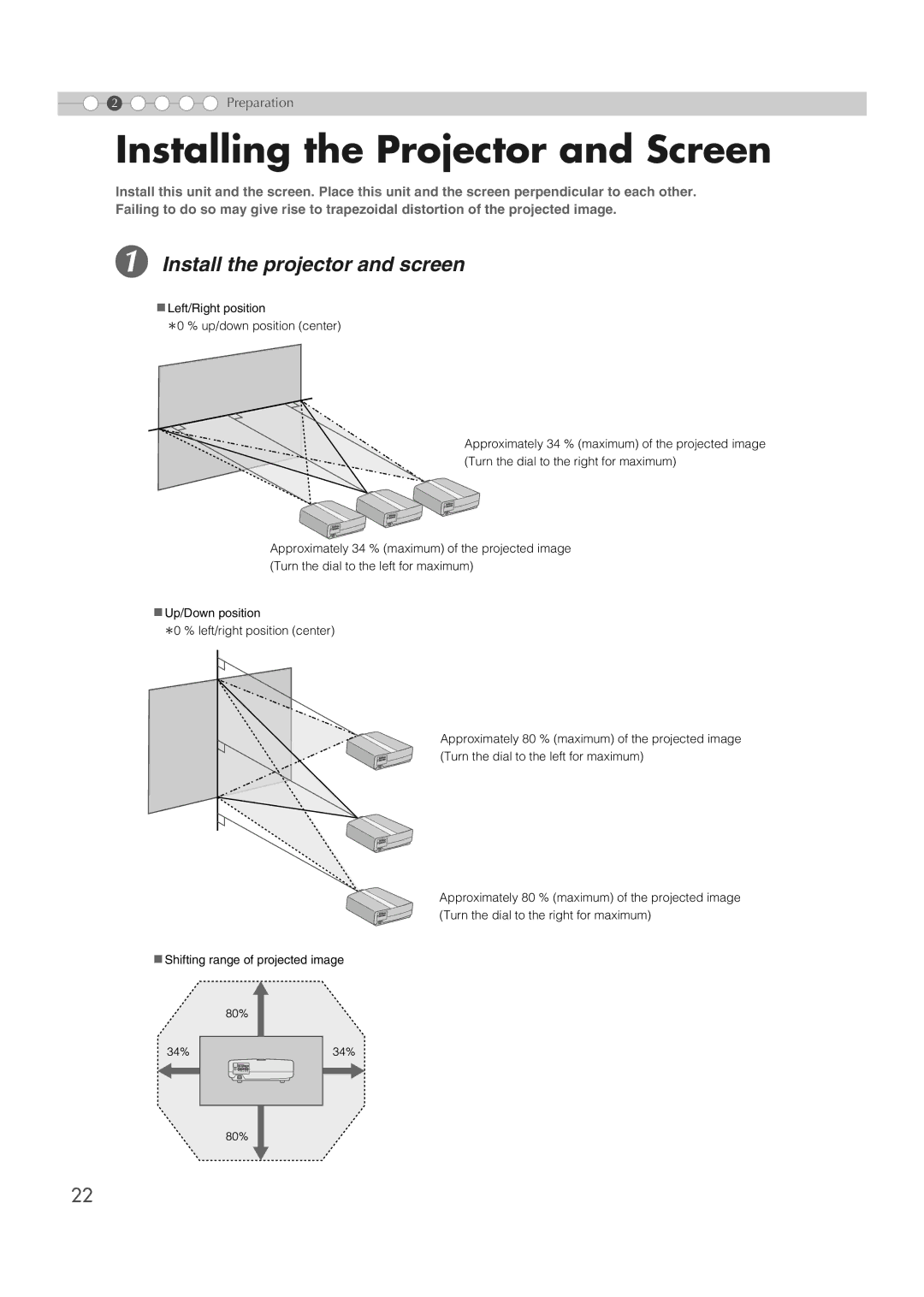 JVC DLA-HD1 manual Installing the Projector and Screen, Install the projector and screen 