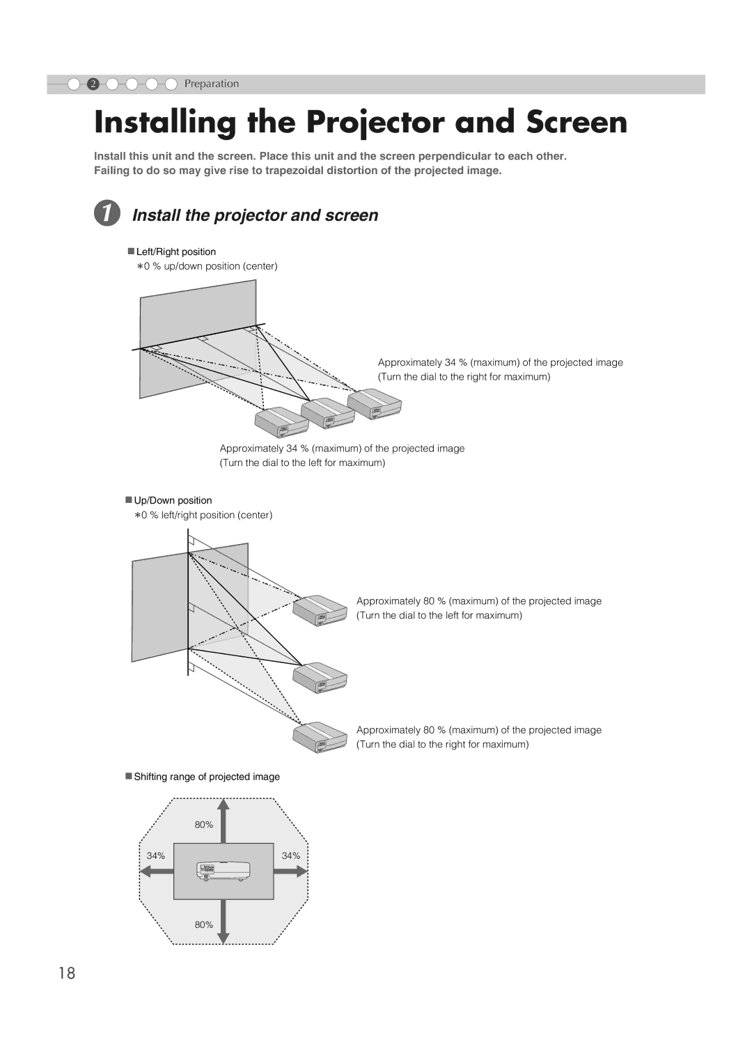 JVC DLA-HD100 manual Installing the Projector and Screen, Install the projector and screen 