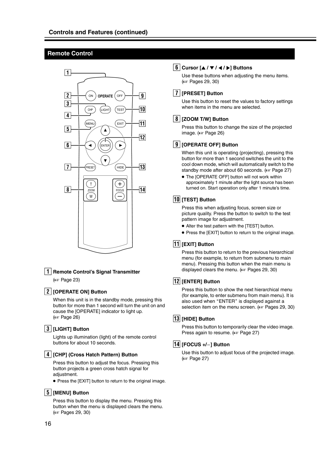 JVC DLA-HD10KU/E, DLA-HD10KSU/E manual Remote Control 