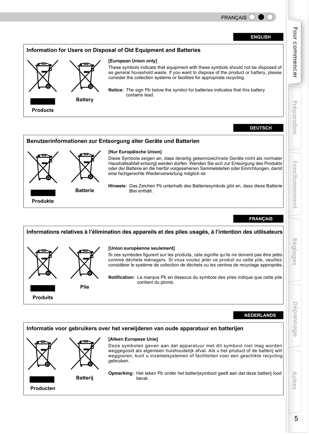 JVC DLA-HD750 manual Battery Products, Batterie Produkte, Pile Produits, Batterij Producten 