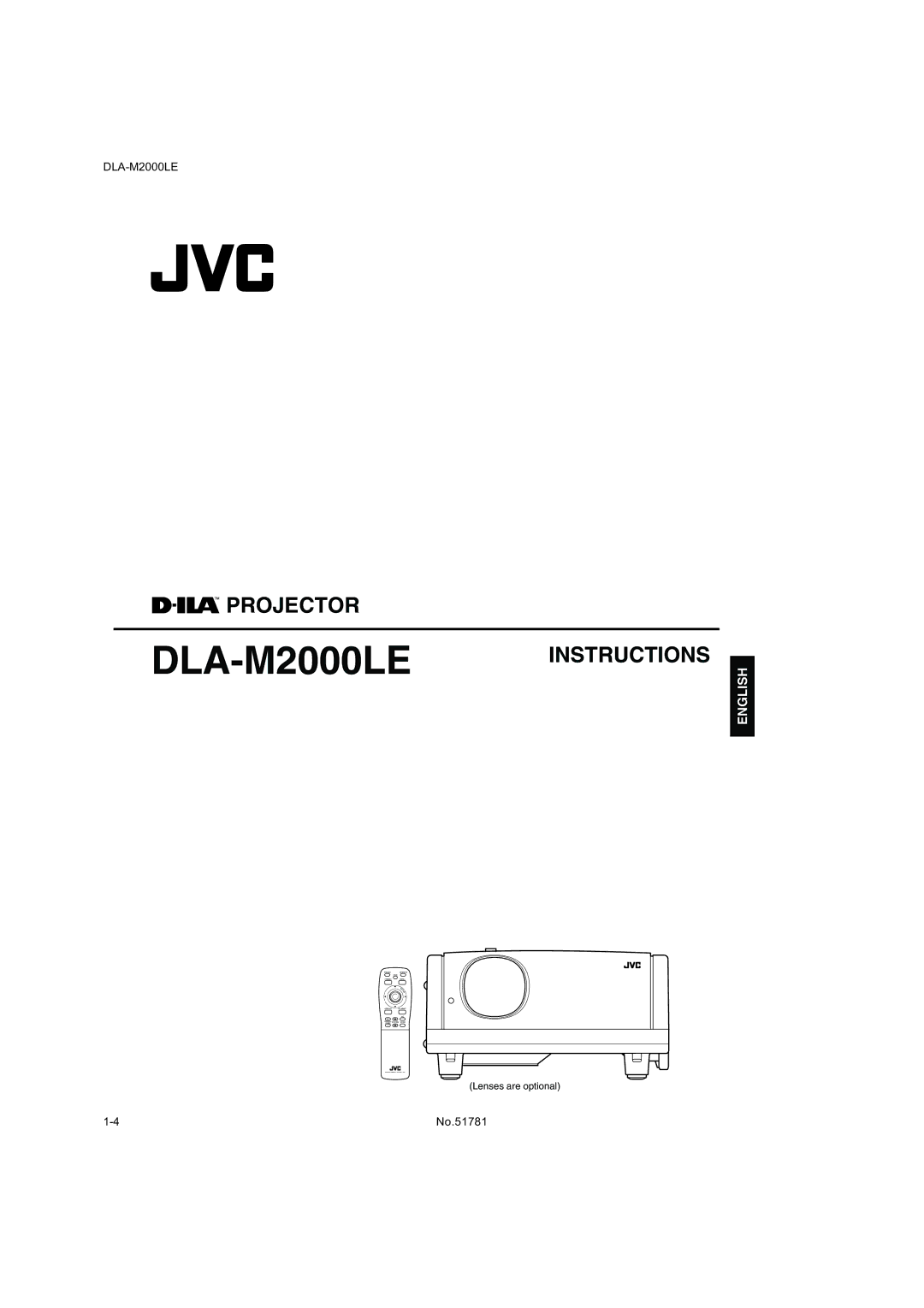 JVC DLA-M2000LU manual DLA-M2000LE 