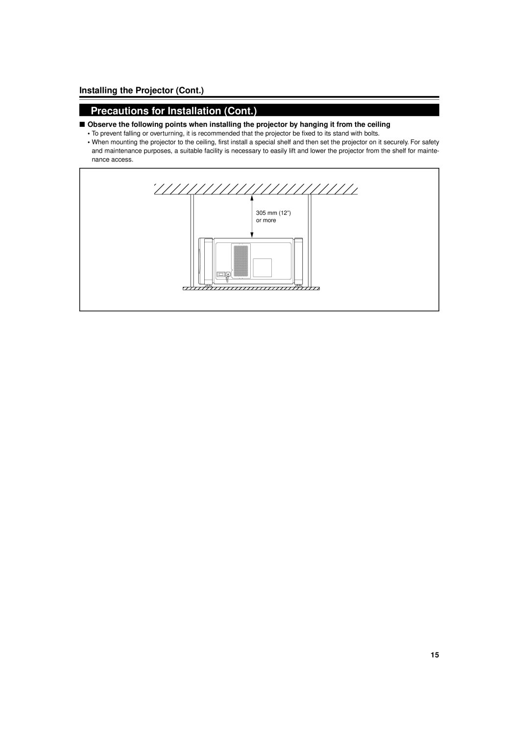 JVC DLA-M5000LU, DLA-M5000SCU manual Installing the Projector, Or more 