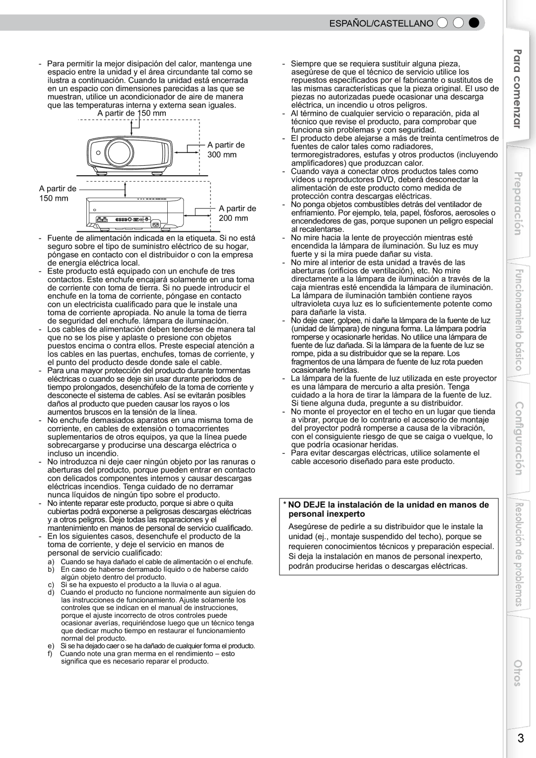 JVC DLA-RS10 manual Para comenzar 