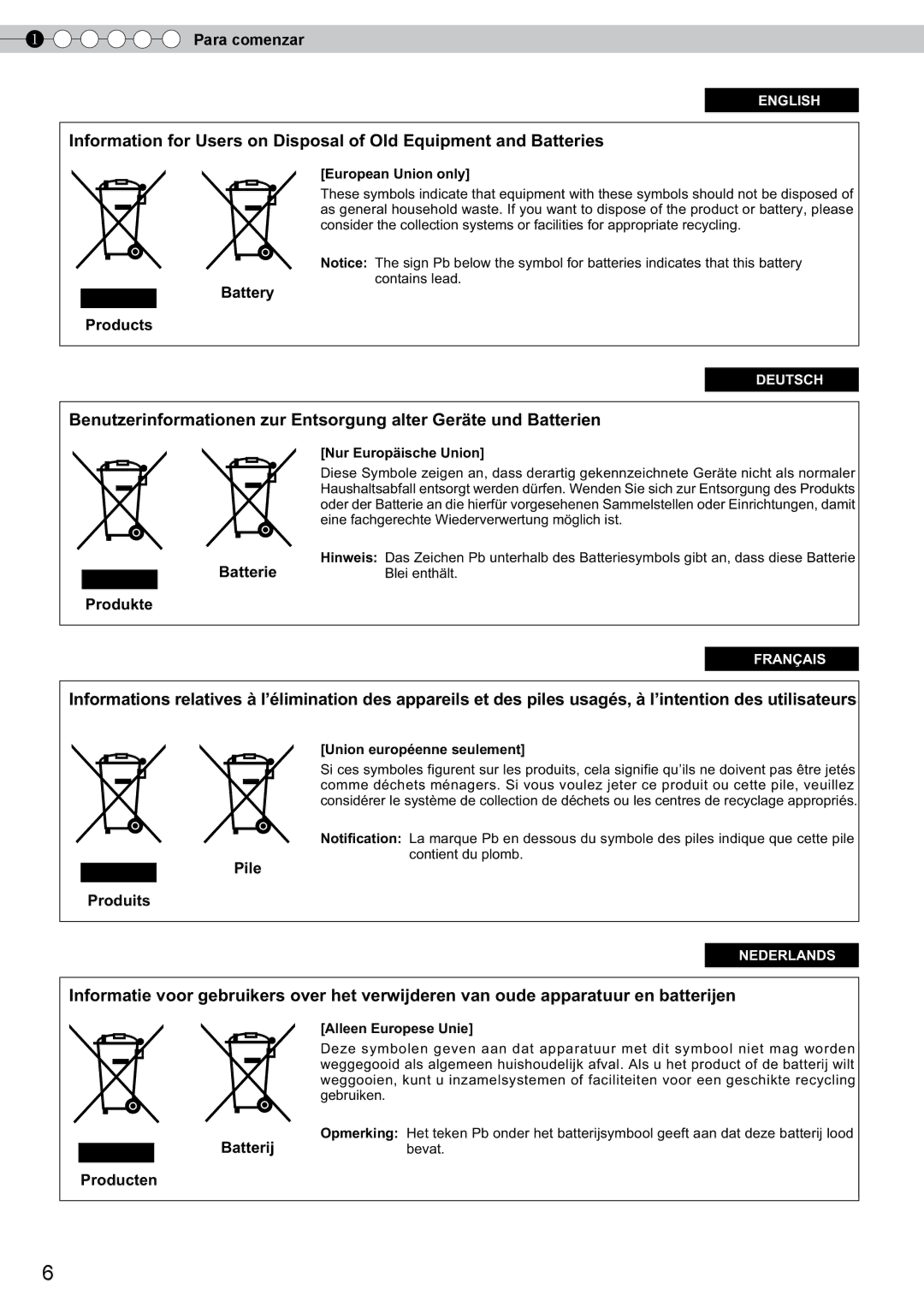 JVC DLA-RS10 manual Battery Products 