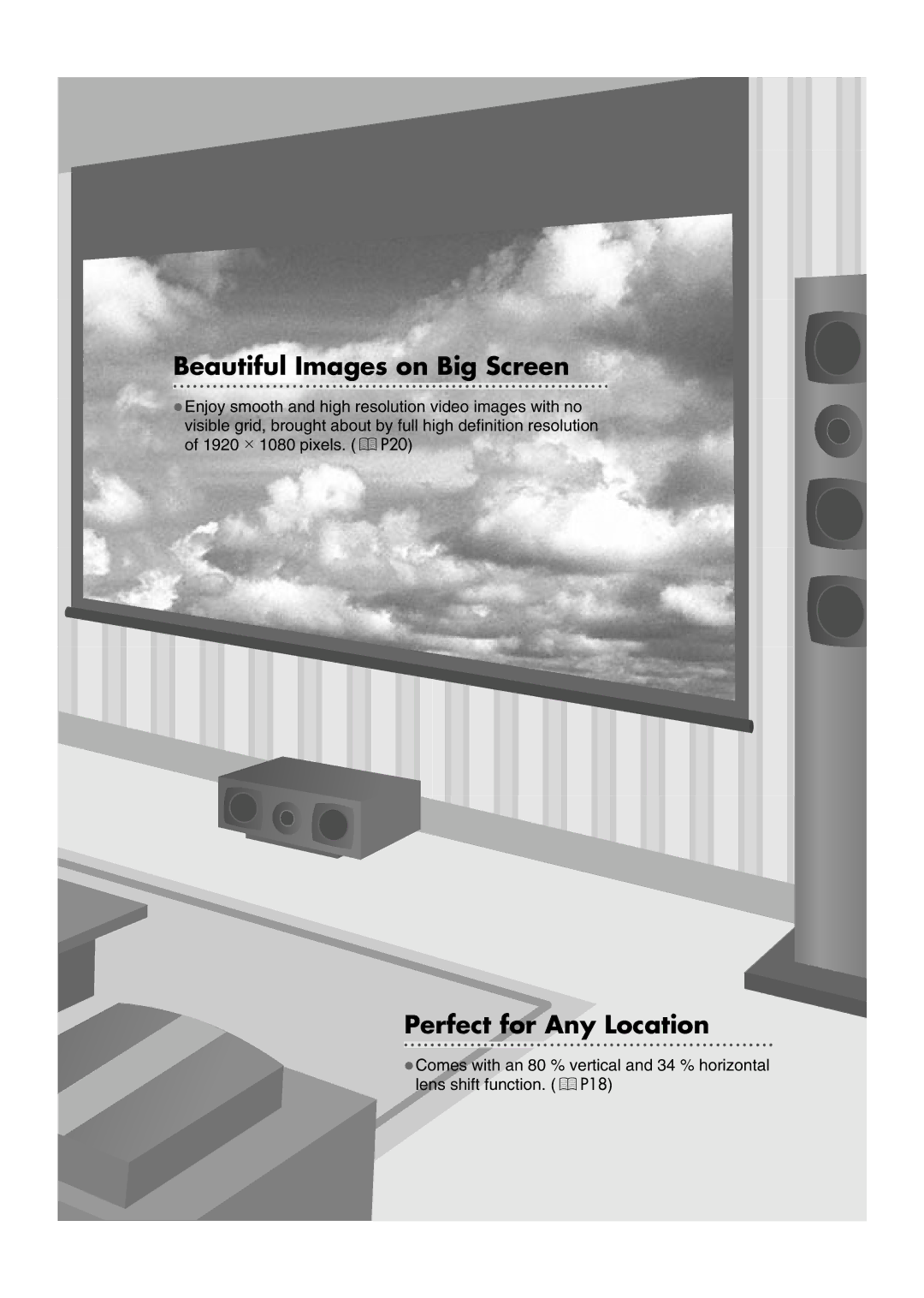 JVC DLA-RS2 manual Perfect for Any Location 