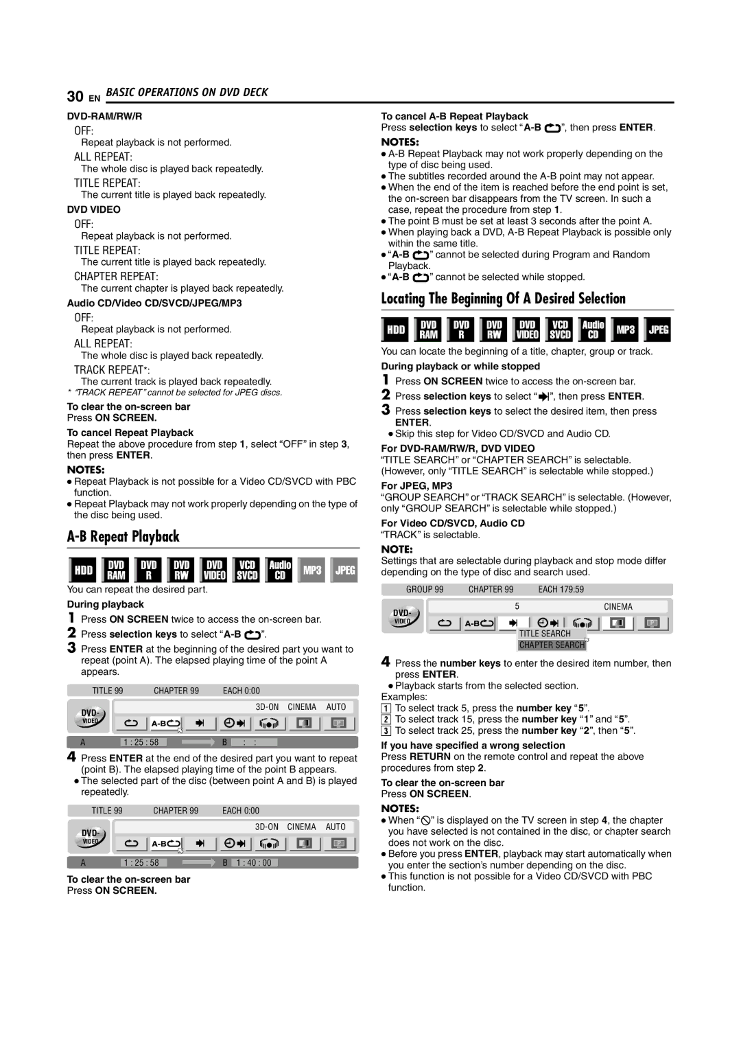 JVC DR-DX5SU manual Dvd-Ram/Rw/R 