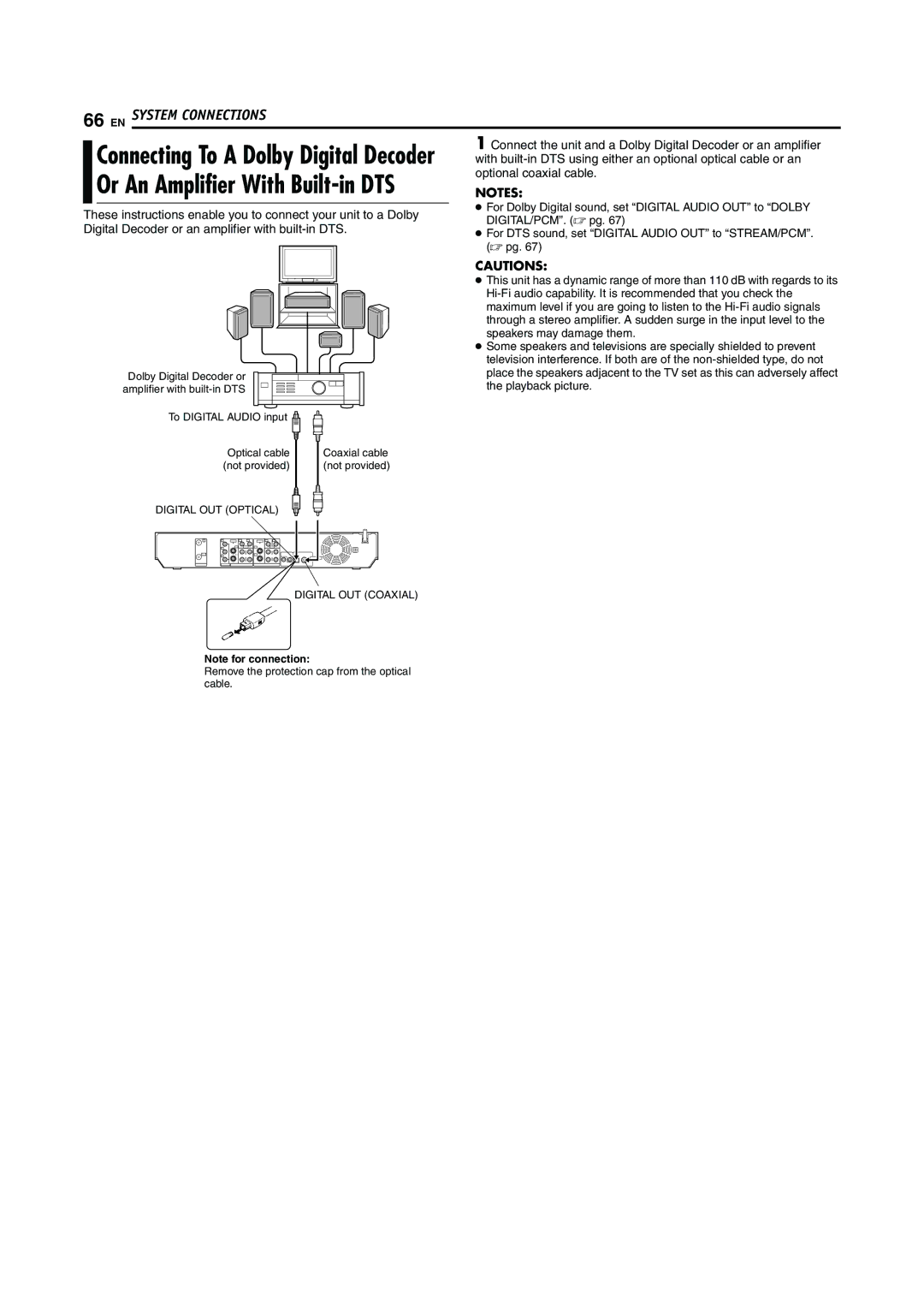 JVC DR-MH30S, DR-MH20S manual EN System Connections 