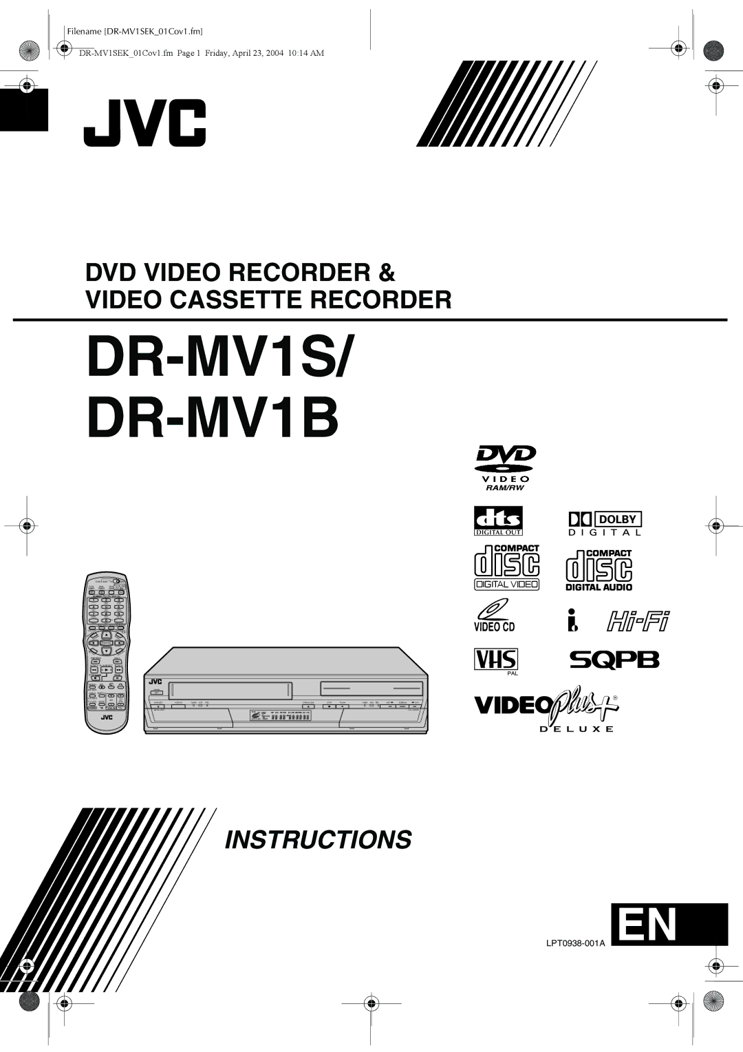 JVC manual DR-MV1S DR-MV1B 