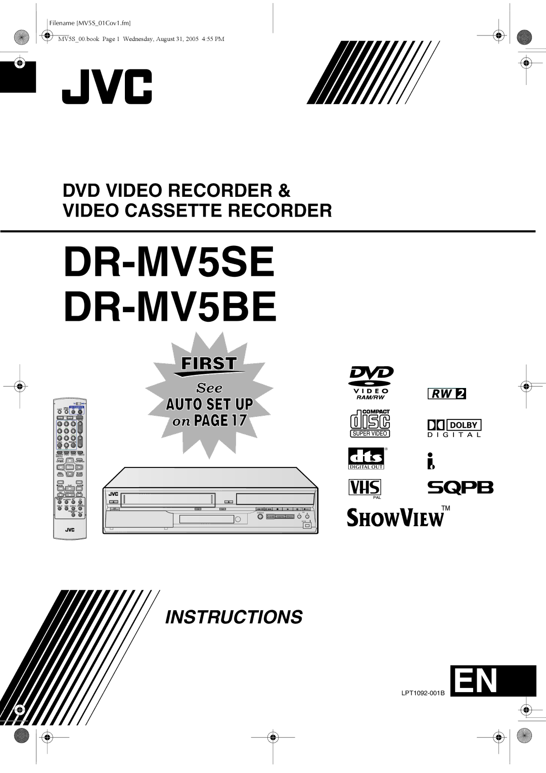 JVC manual DR-MV5SE DR-MV5BE 