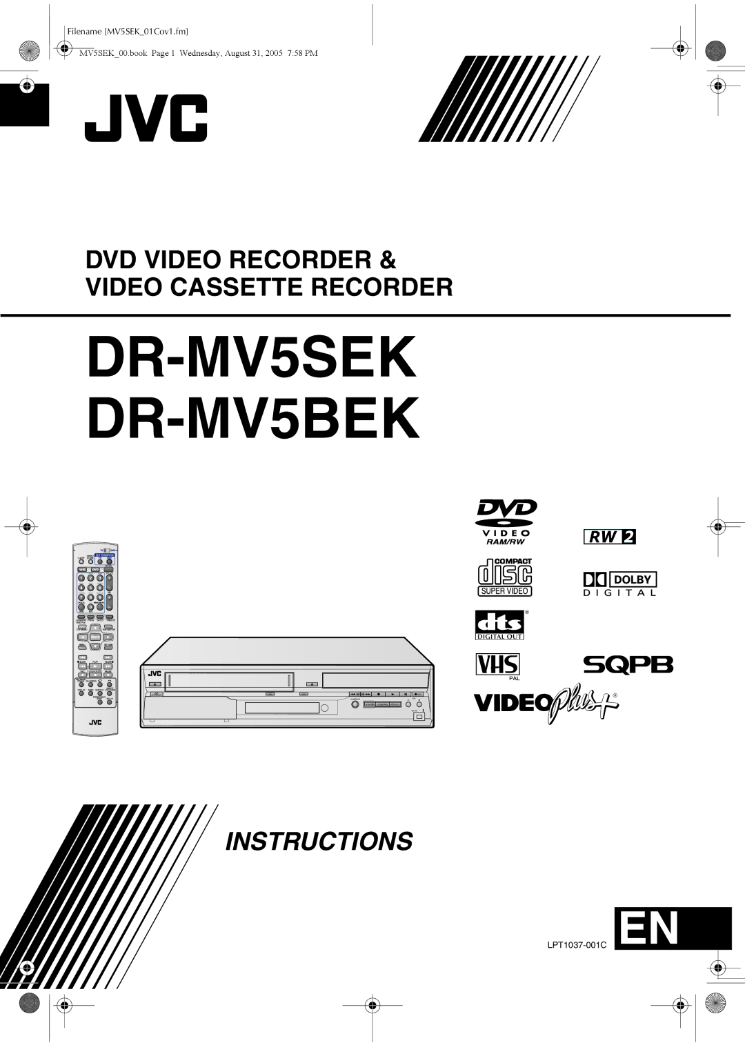 JVC manual DR-MV5SEK DR-MV5BEK 