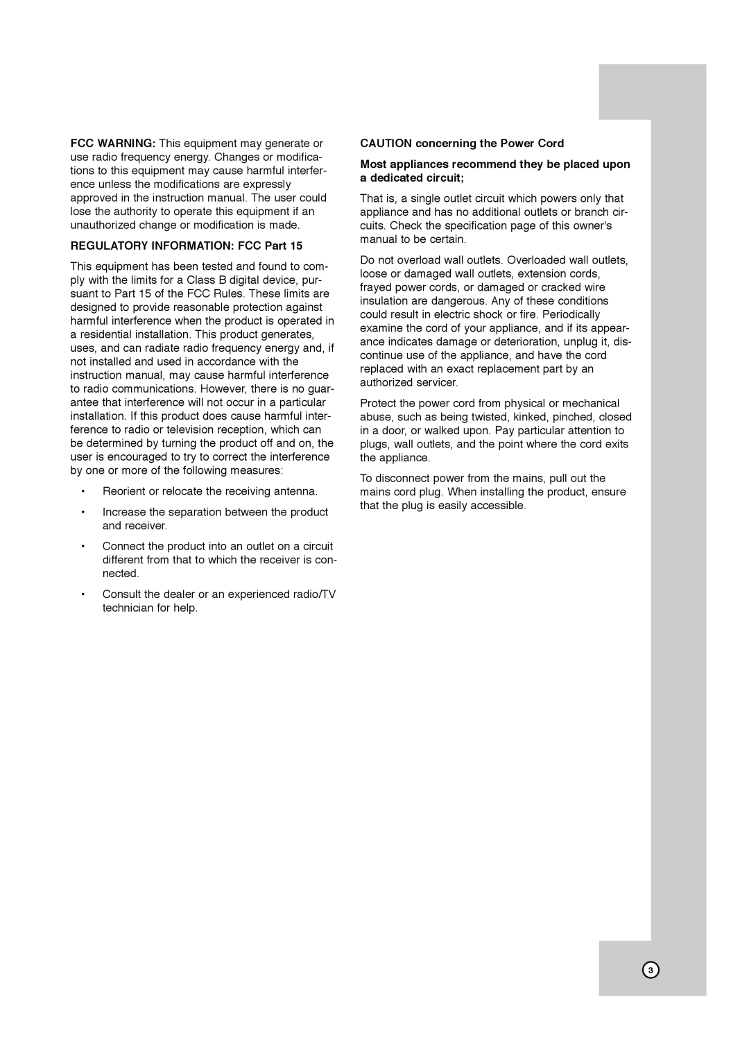 JVC RCJ106M_NA1UJJ_ENG, DR-MV7SU manual Regulatory Information FCC Part 