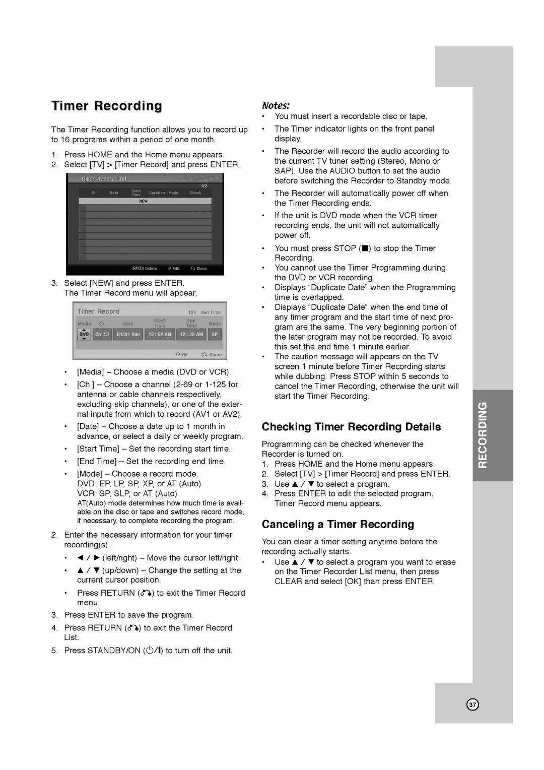 JVC RCJ106M_NA1UJJ_ENG, DR-MV7SU manual Checking Timer Recording Details, Canceling a Timer Recording 