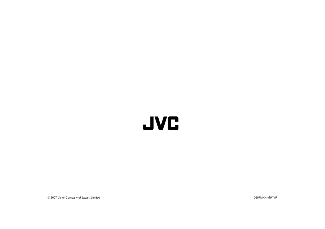 JVC DT-V17L2D manual 0907MKH-MW-VP 