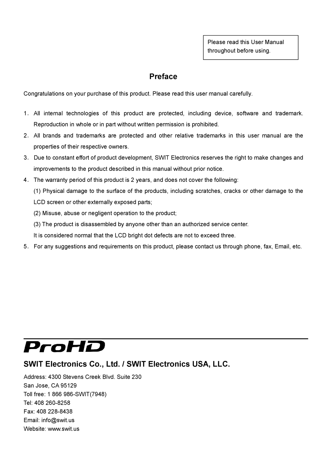 JVC DT-X91H, DT-X91F, DT-X91C user manual Preface 