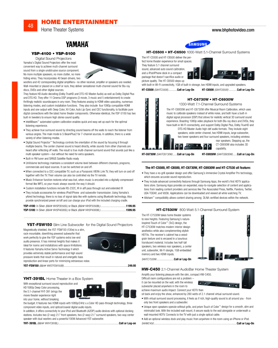 JVC DV-SP506 manual YSP-4100 YSP-5100 