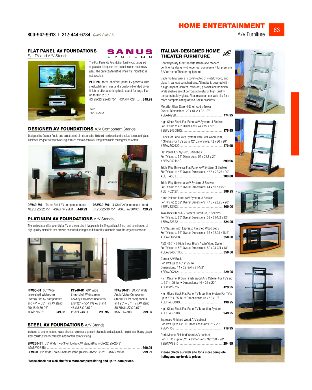 JVC DV-SP506 manual 43.25x23.25x43.75 #SAPFFP2B, PFAV30-B1 30.75 Wide, Three-shelf Widescreen Audio/Video Component 