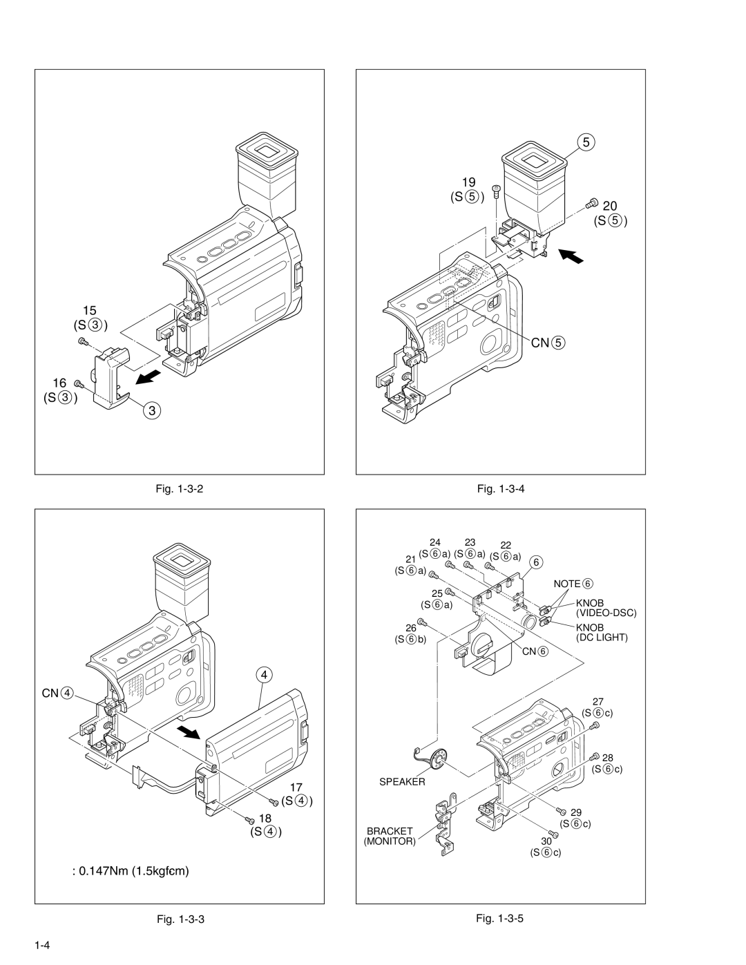 JVC DVL520U, DVL720U, DVL522U, DVL320U, GR-DVL220U service manual 19 S 20 S, ∗ 0.147N·m 1.5kgf·cm 