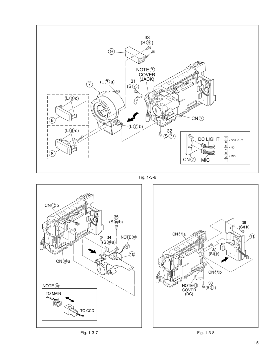 JVC GR-DVL220U, DVL720U, DVL522U, DVL320U, DVL520U service manual CN 10 b 10 a CN 10 a, Cover 