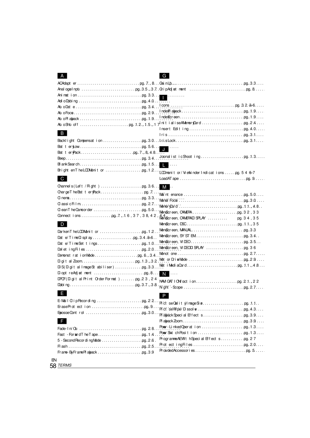 JVC ENLYT1127-001A, 0303-MK-ID-SN manual Terms 