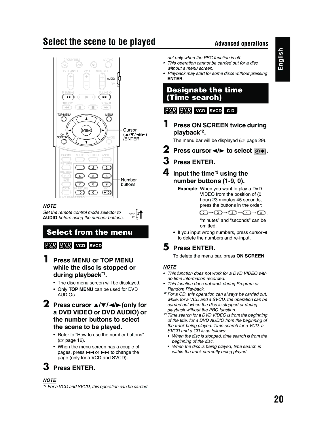 JVC EX-A1 manual Select the scene to be played, Select from the menu, Designate the time Time search 