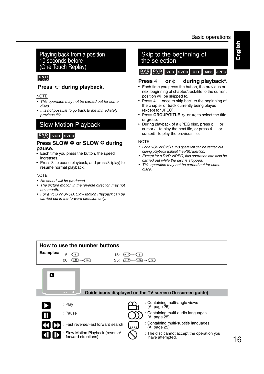 JVC EX-A1 manual One Touch Replay 