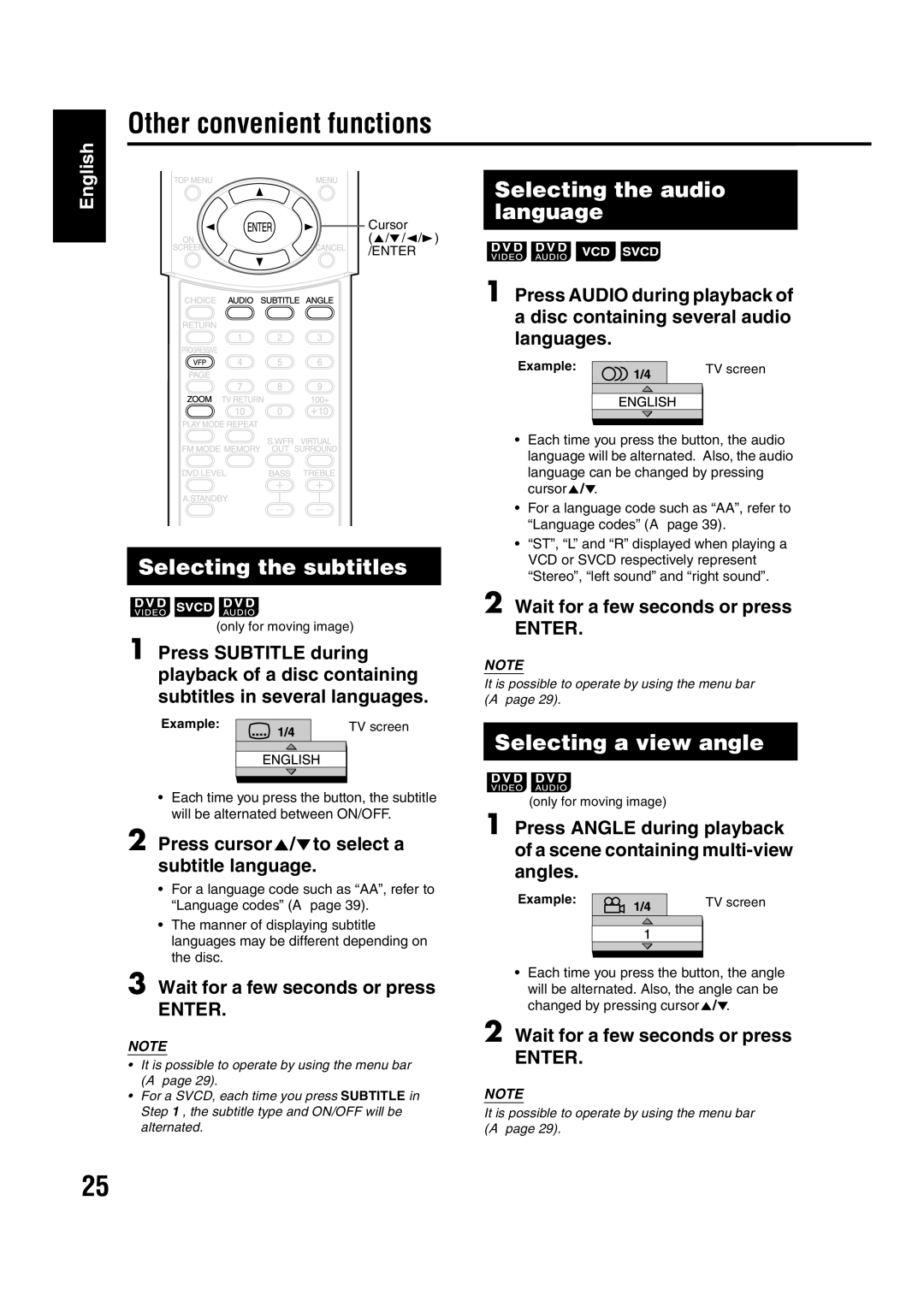 JVC EX-A1 manual Other convenient functions 