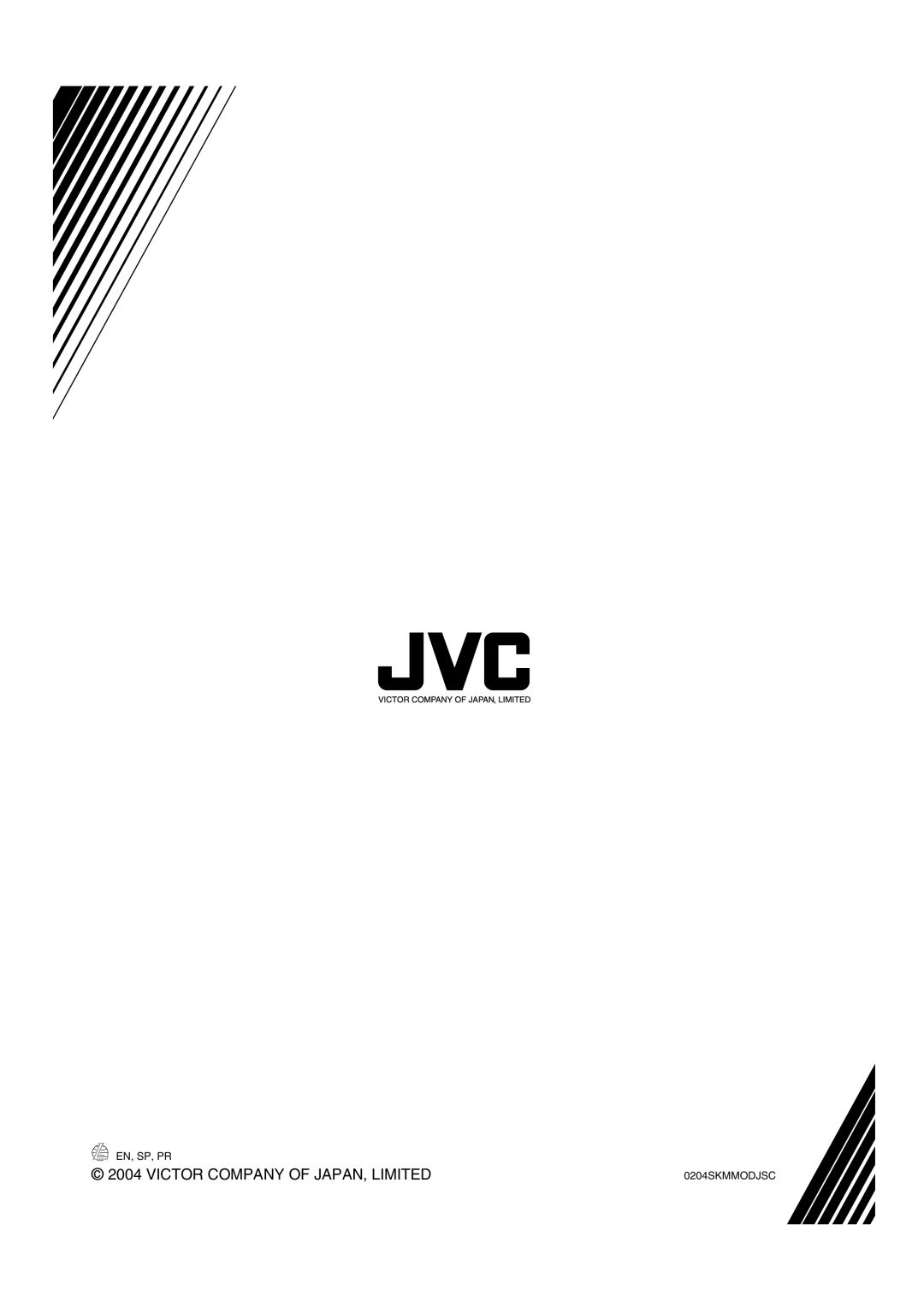 JVC EX-A1 manual c 2004 VICTOR COMPANY OF JAPAN, LIMITED, En, Sp, Pr, 0204SKMMODJSC 