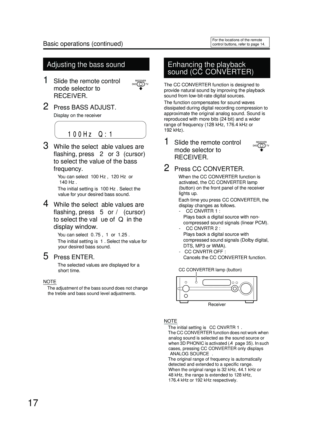 JVC EX-A10 manual Adjusting the bass sound 