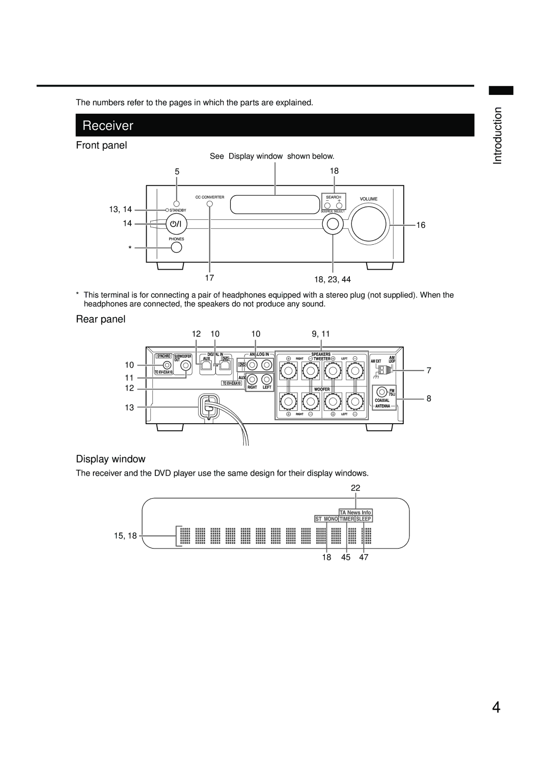 JVC EX-A10 manual 18, 23, 18 45 