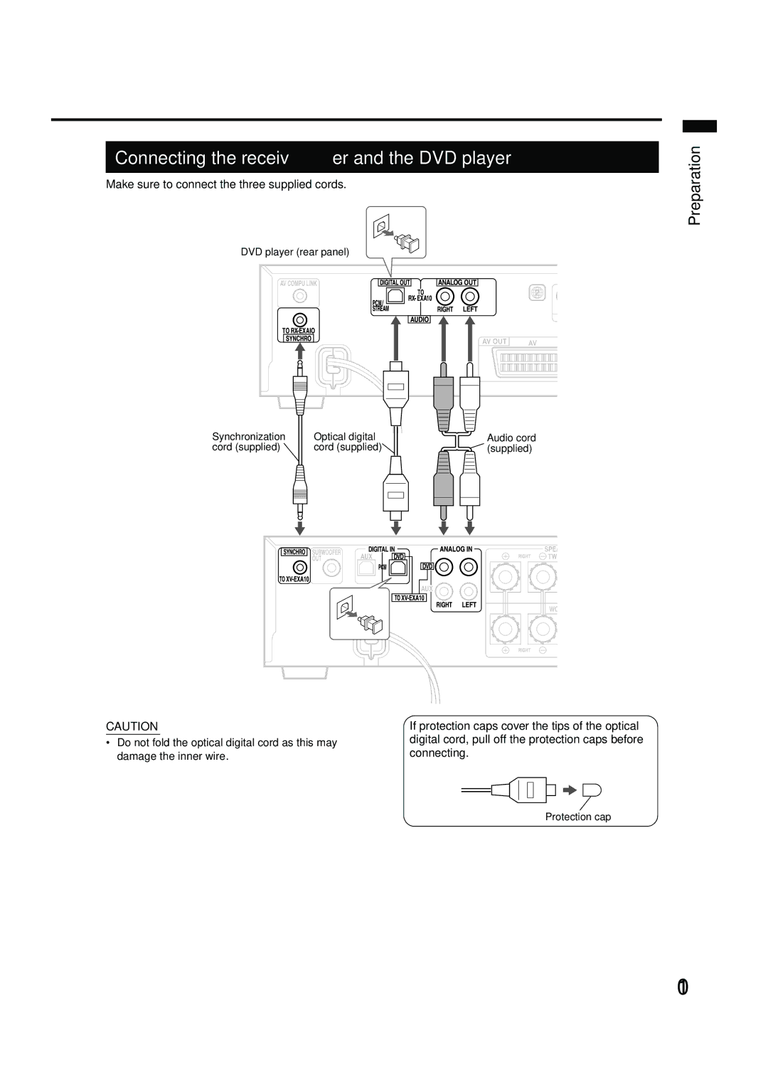 JVC EX-A10 manual Cord supplied Supplied 