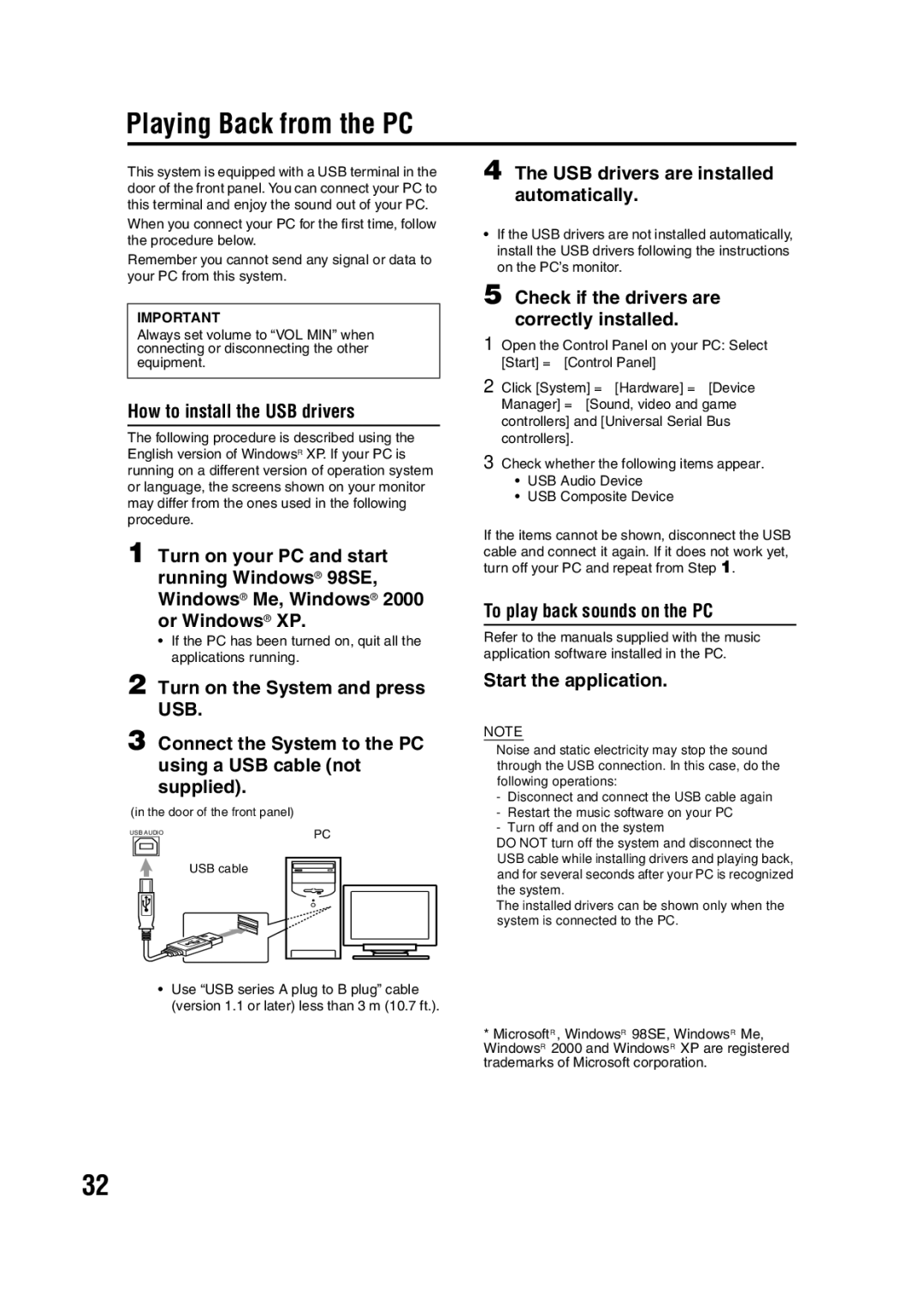 JVC EX-D11 manual Playing Back from the PC 