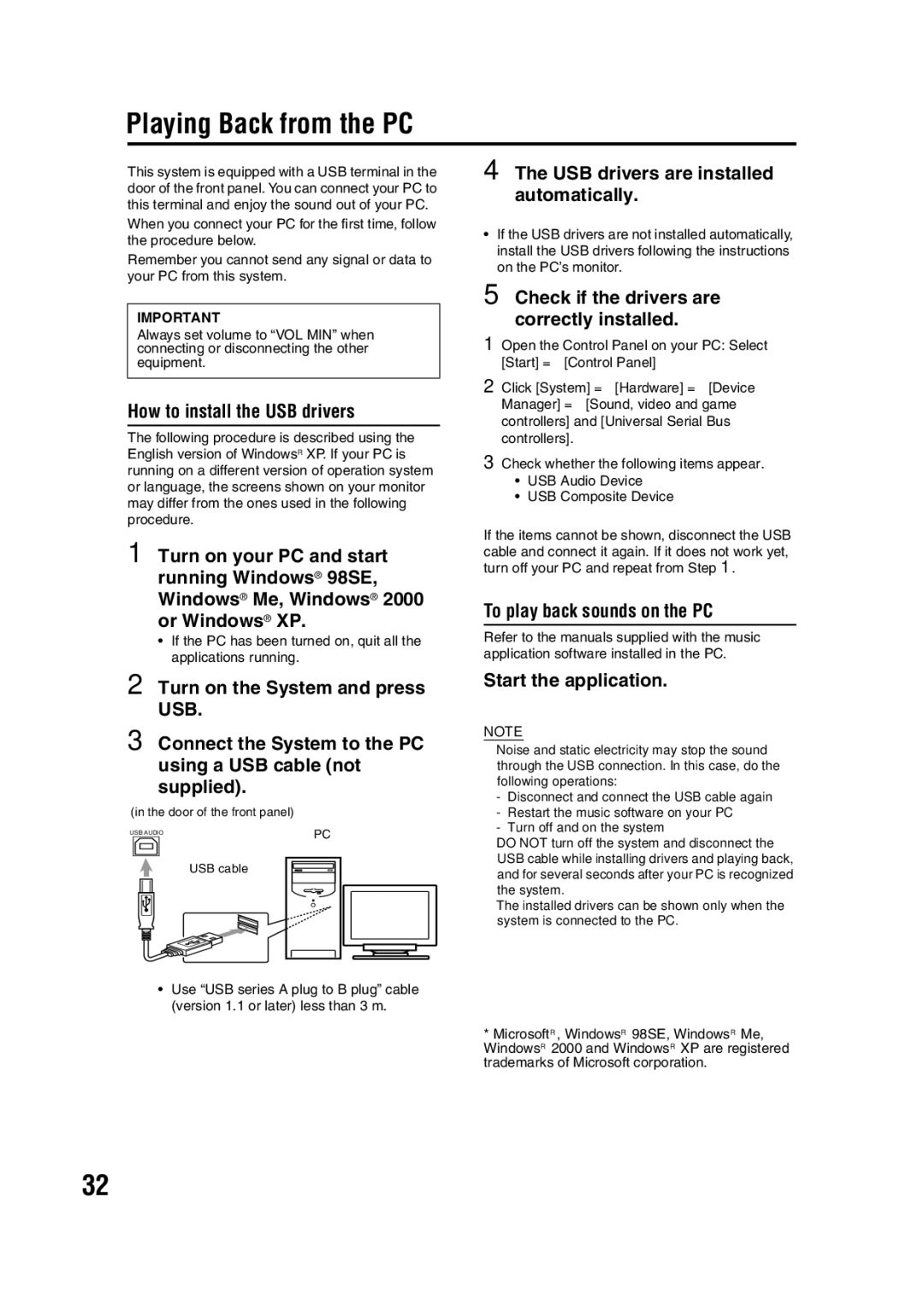 JVC EX-D11 manual Playing Back from the PC 