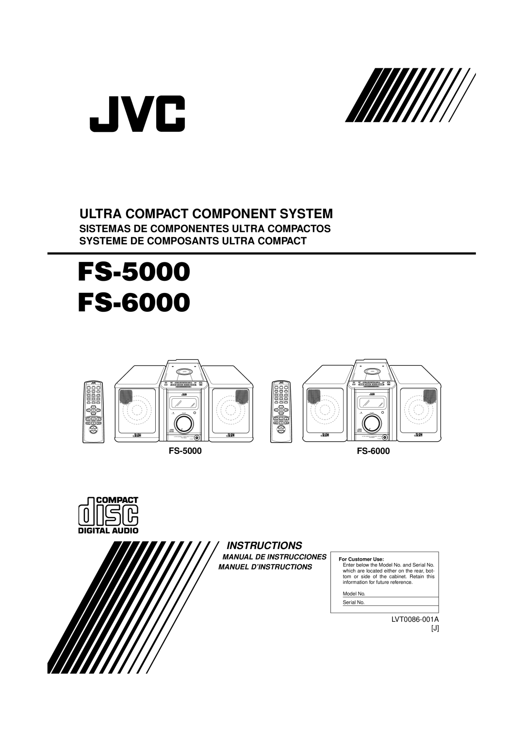 JVC FS-5000 manual FS-6000 