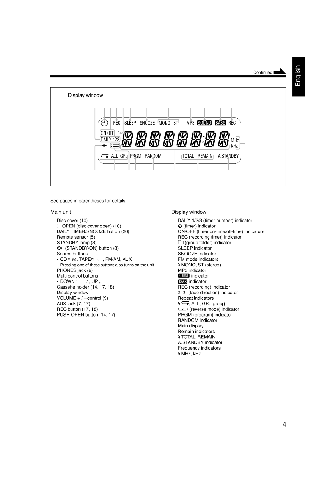 JVC FS-H300 manual 234 5 6 7 Q w 