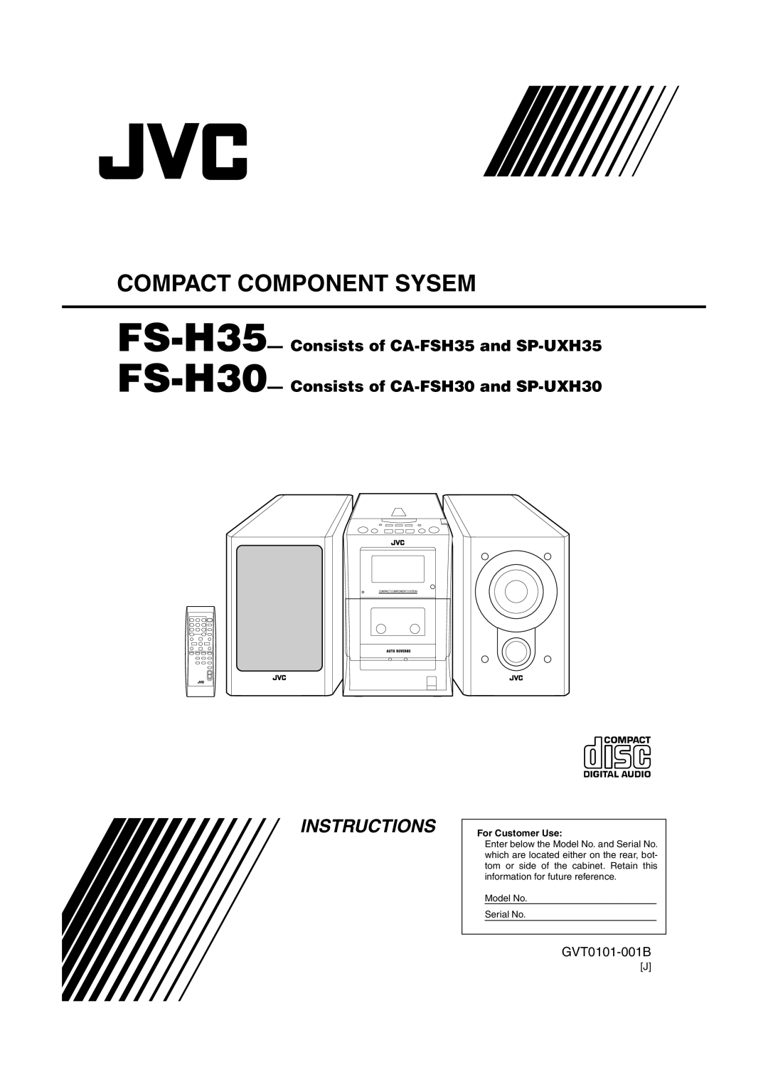 JVC FS-H35 manual Compact Component Sysem 