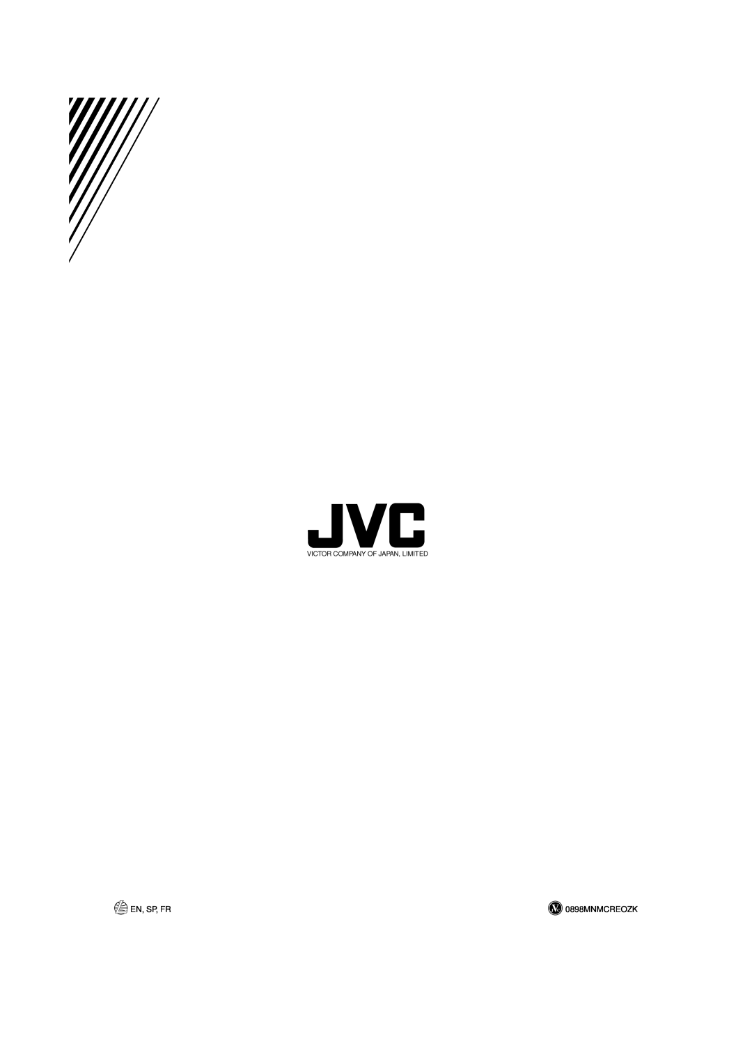 JVC FS-MD9000 manual En, Sp, Fr, 0898MNMCREOZK, Victor Company Of Japan, Limited 