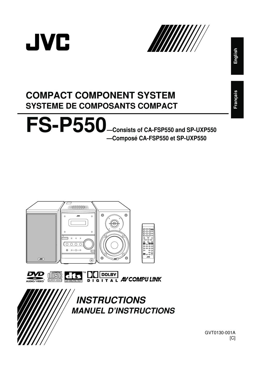 JVC FS-P550 manual Instructions 