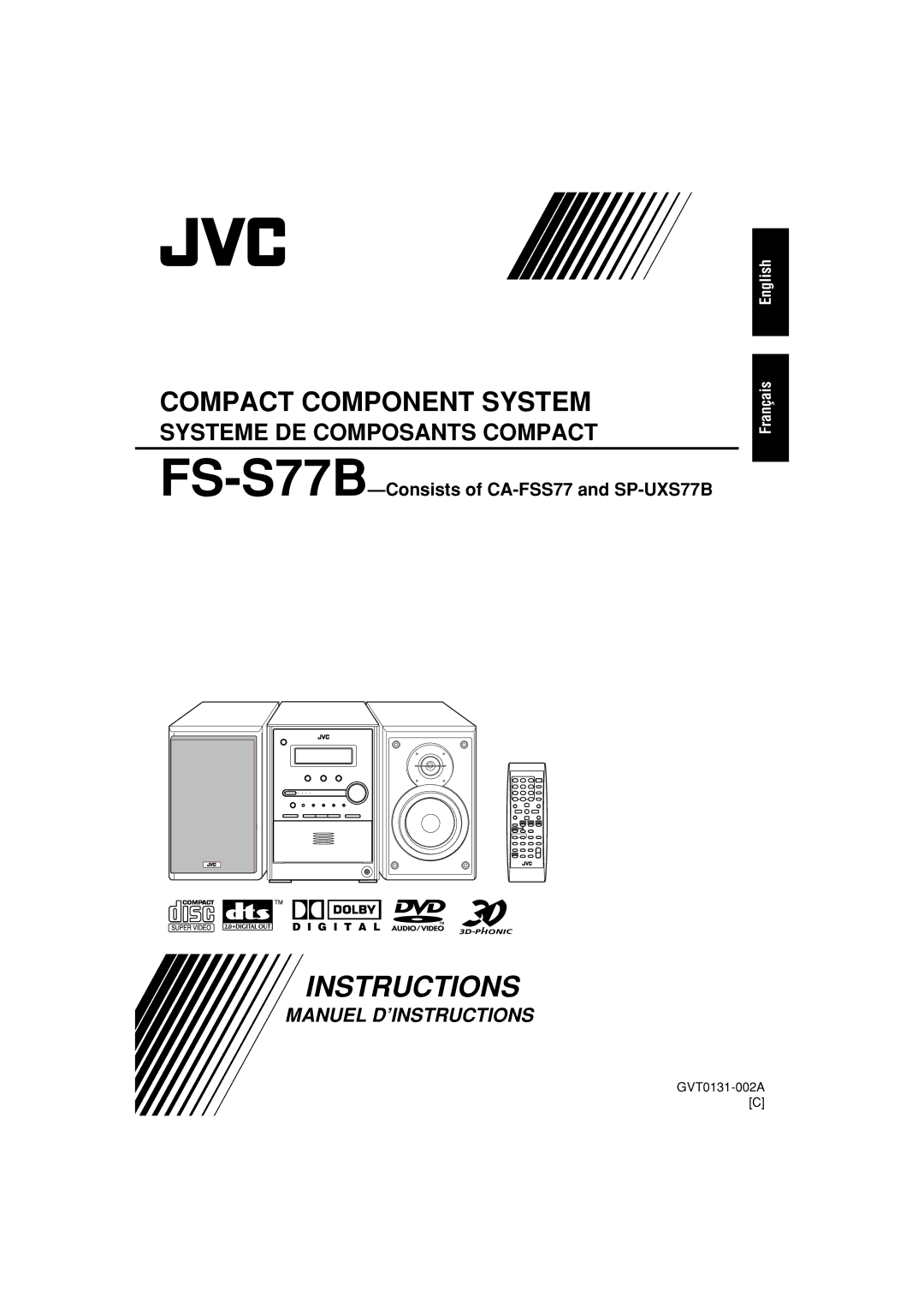 JVC FS-S77B/FS-S77S manual Systeme DE Composants Compact 