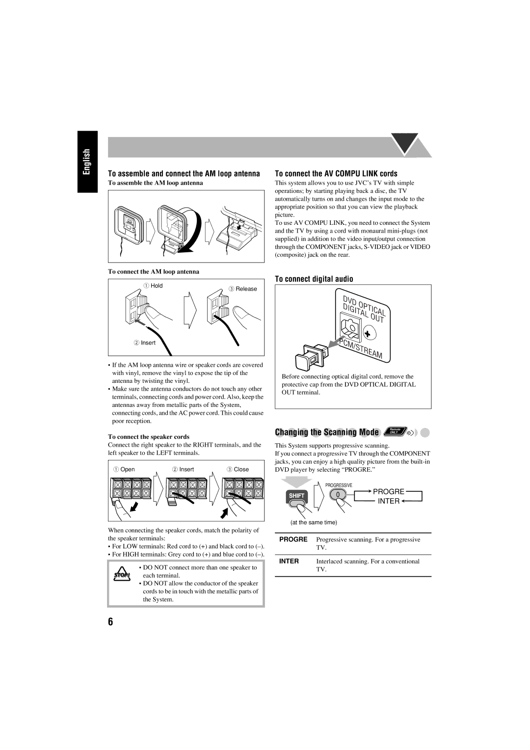 JVC FS-S77B/FS-S77S manual Changing the Scanning Mode 