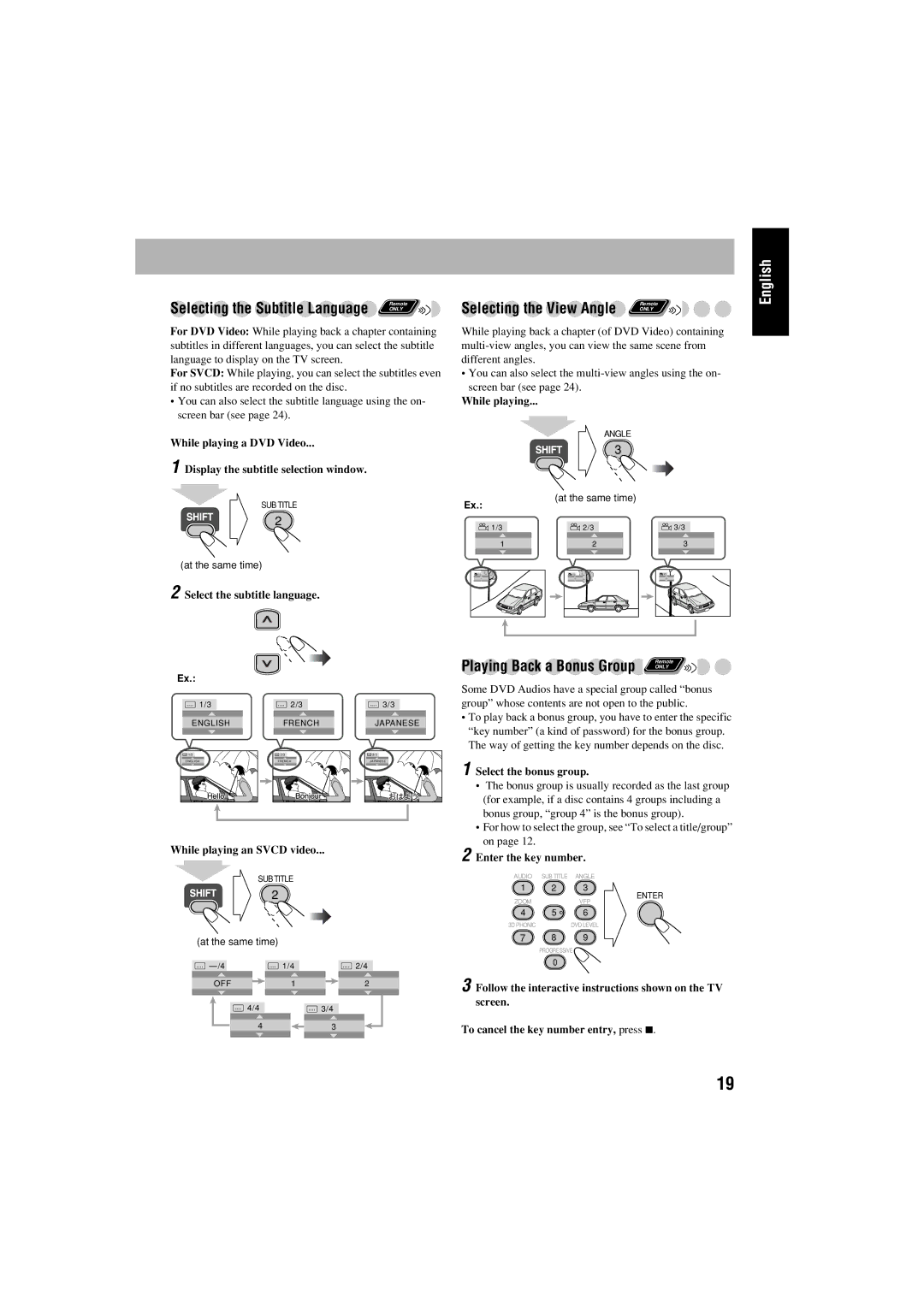 JVC FS-S77B/FS-S77S manual While playing an Svcd video 